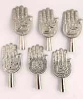 Set of 6 Silver Panja Azakhanna Punjatan (as) + Hazrat Abbas (as)