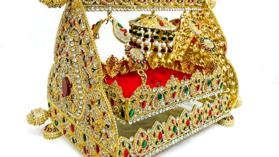 Shahzada Ali Asghar (as) Red & Green Zircon Stone Jhoolah