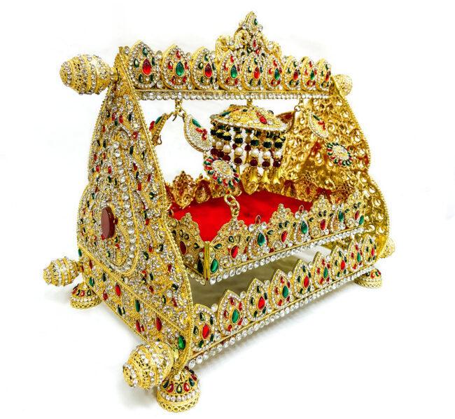 Shahzada Ali Asghar (as) Red & Green Zircon Stone Jhoolah